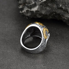 Gothic Punk Solid Sugar Skull Ring Men