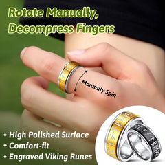 Viking Runes Stainless Steel Ring Men Couple