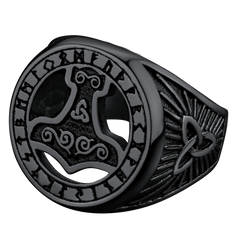 Viking Thors Martelo Anel Runas Homens