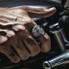 Gothic Jason Voorhees Mask Ring Men