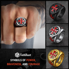 Christlicher Tempelritter Kreuzring Herren