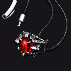 Anel de Sauron com Olho de Motociclista Anel de Garra de Dragão Masculino