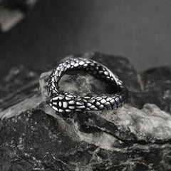 Anel de cobra midi de aço inoxidável para homens e mulheres