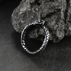 Anel de cobra midi de aço inoxidável para homens e mulheres