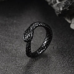 Anel de cobra midi de aço inoxidável para homens e mulheres