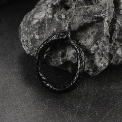 Anel de cobra midi de aço inoxidável para homens e mulheres