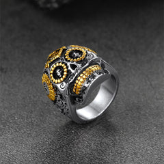 Punk Masonic Sugar Skull Ring Men
