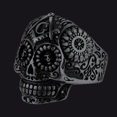 Punk Masonic Sugar Skull Ring Men