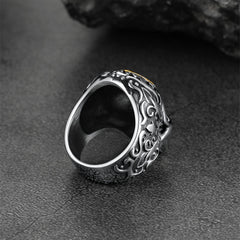 Gothic Masonic Skull Stainless Steel Ring Men