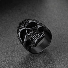 Gothic Masonic Skull Stainless Steel Ring Men