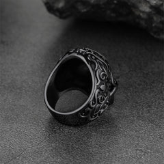 Gothic Masonic Skull Stainless Steel Ring Men