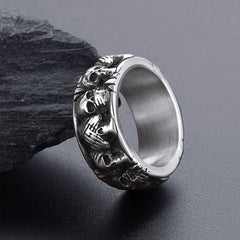 See No Evil Hear No Evil Speak No Evil Skulls Ring Men