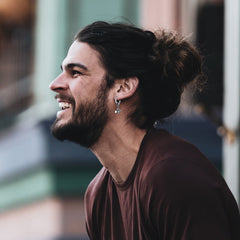 Brincos de argola pendentes Viking Rune Viking Thors Hammer Mjolnir para homens