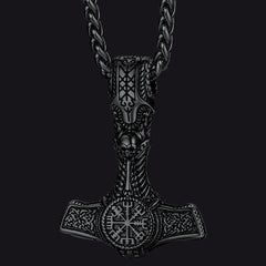 Colar Viking Thors Martelo Mjolnir Pingente Joia Presente Masculino