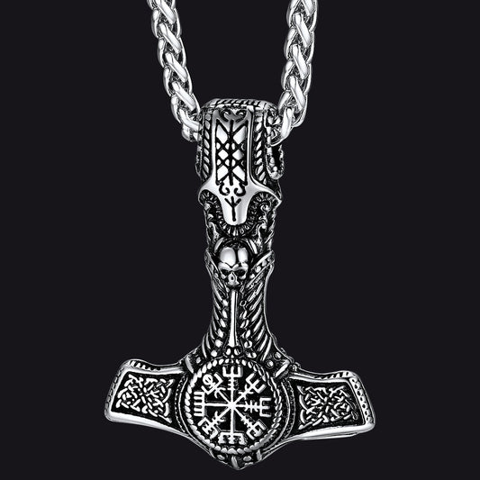 Colar Viking Thors Martelo Mjolnir Pingente Joia Presente Masculino