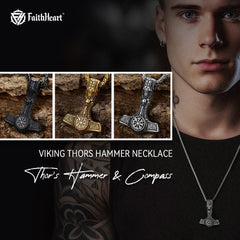 Colar Viking Thors Martelo Mjolnir Pingente Joia Presente Masculino