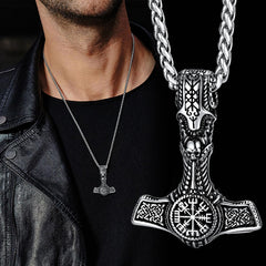 Colar Viking Thors Martelo Mjolnir Pingente Joia Presente Masculino
