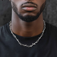 Gothic Thorn Barb Wire Chain Halskette für Männer und Frauen