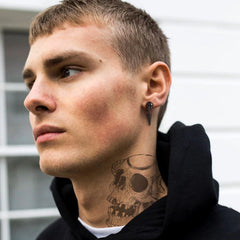 Punk Spike Skull Earrings for Men