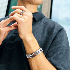 Customized Bar Watch Strap Chain Picture Bracelet