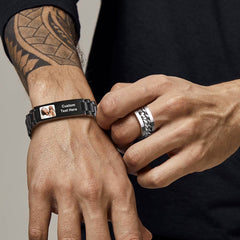 Customized Bar Watch Strap Chain Picture Bracelet