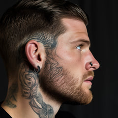 Brincos de argola Huggie com runas Viking de prata esterlina e runas Viking nórdicas