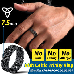 Irish Triquetra Celtic Knot Ring Men Women