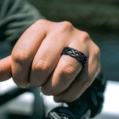 Irish Celtic Knot Band Ring Stainless Steel Men Women