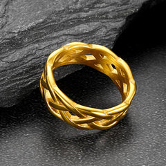 Irish Celtic Knot Band Ring Stainless Steel Men Women