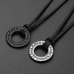Colar de círculo rúnico viking nórdico masculino e feminino