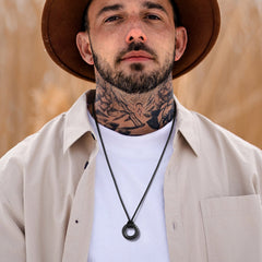 Colar de círculo rúnico viking nórdico masculino e feminino