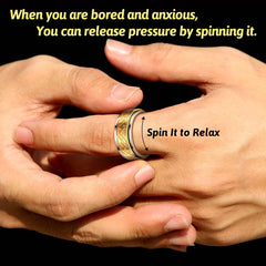 Anel giratório com nó celta para homens