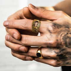 Gothic Punk Vampir Fang Zähne Ring Männer