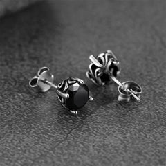 Brincos de rubi celta masculinos em aço inoxidável