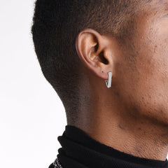 Brincos de argola triangulares clássicos para homens e mulheres