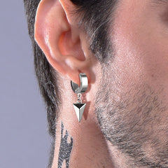 Triangle Spike Dangle Hoop Earrings For Men Women