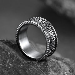 Anel masculino Viking Celtic Knot de aço inoxidável