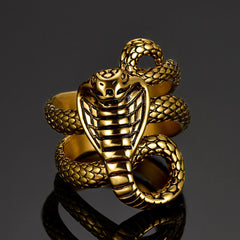 Gothic Punk Cobra Schlangenring Herren