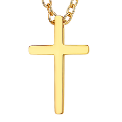 Colar de cruz clássico masculino e feminino