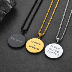 Colar com Medalhão da Cruz dos Cavaleiros Templários para Homens