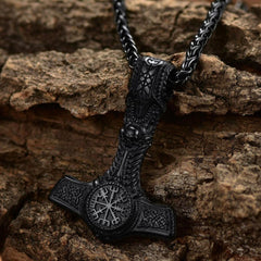 Colar Viking Thors Martelo Mjolnir Pingente Joia Presente Masculino