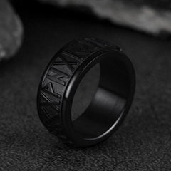 Anel de Runa Viking Nórdica Masculino