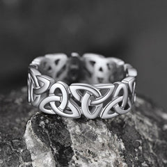 Irish Triquetra Celtic Knot Ring Men Women