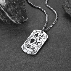 Catholic Knights Templar Dog Tag Necklace Men Women