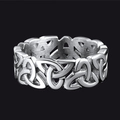 Irish Triquetra Celtic Knot Ring Men Women