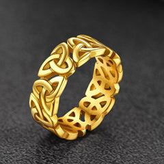 Irish Triquetra Celtic Knot Ring Men Women