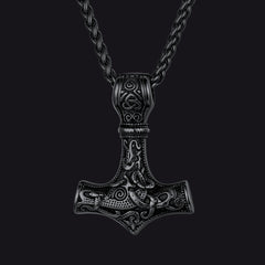 Nórdico Viking Thors Martelo Colar Mjolnir Pingente Masculino