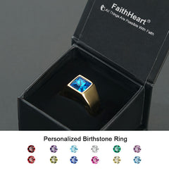 Anel minimalista com pedra preciosa para homens