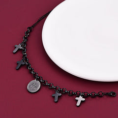 Pulseira com pingente de cruz do patrono São Miguel