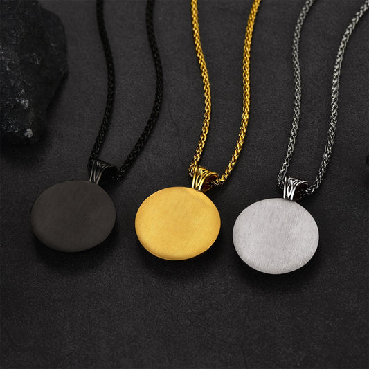 Colar com Medalha de Lobo Viking e Runas, Joia Masculina